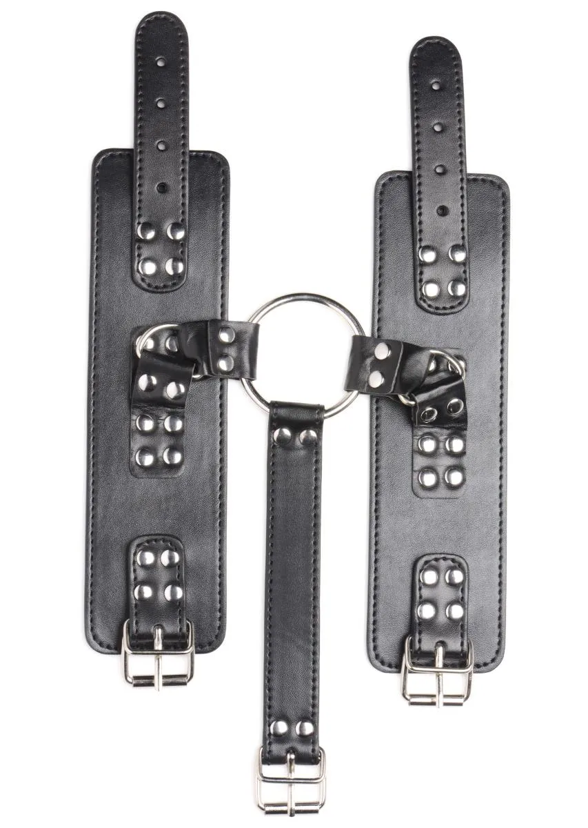 Halsband mit Manschetten Fessel-Set - Schwarz