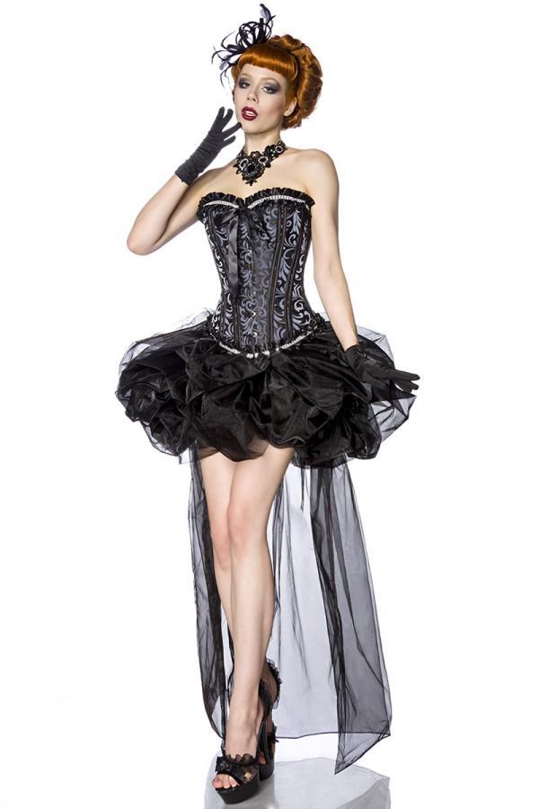 Ballon-Rock aus Organza schwarz S/M