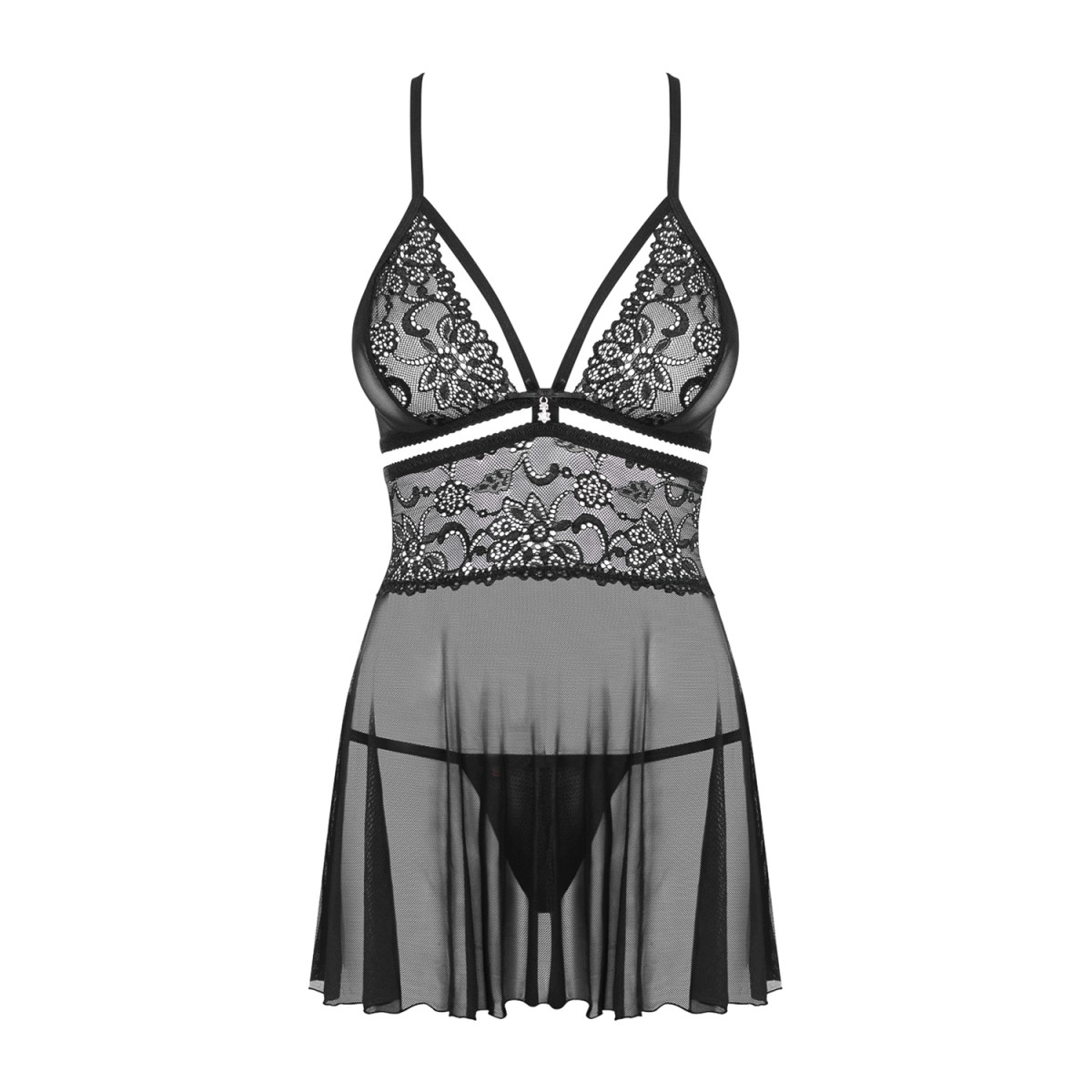 838-BAB-1 Babydoll schwarz Größe: L/XL