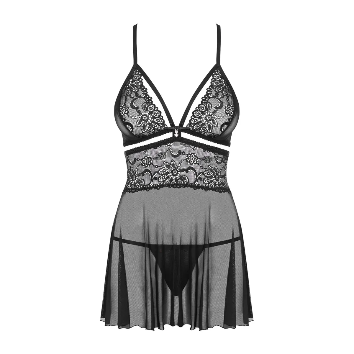 838-BAB-1 Babydoll schwarz Größe: L/XL