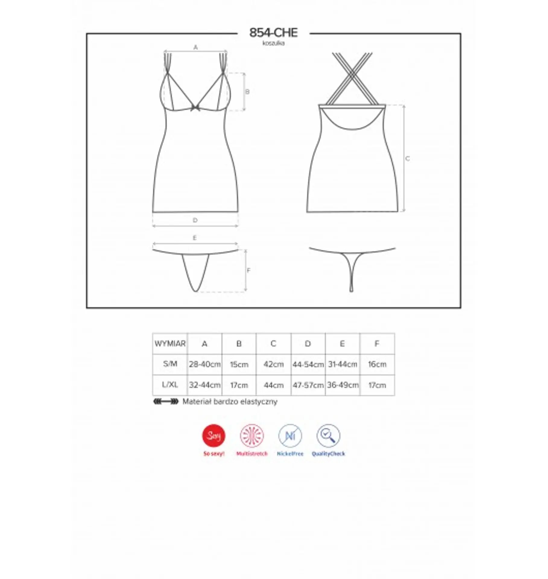 854-CHE-1 Chemise schwarz Größe: S/M
