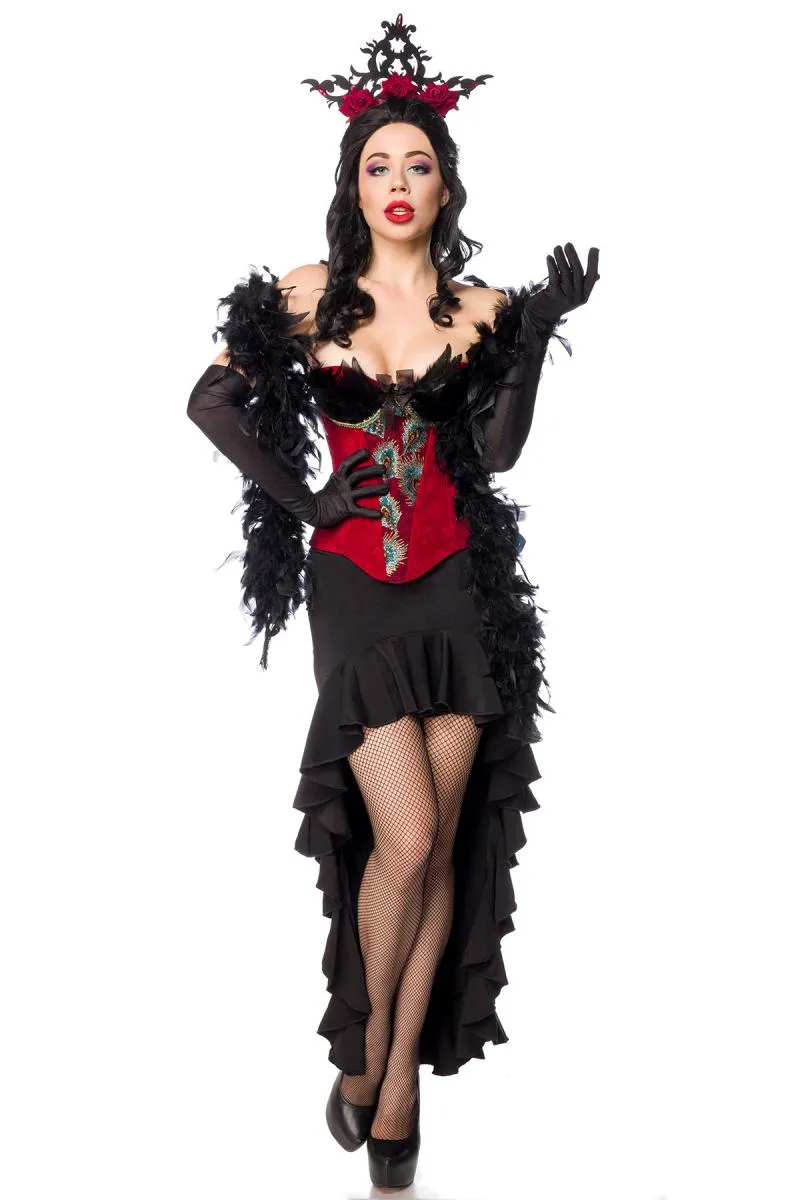 Burlesque Queen schwarz/rot 2XL