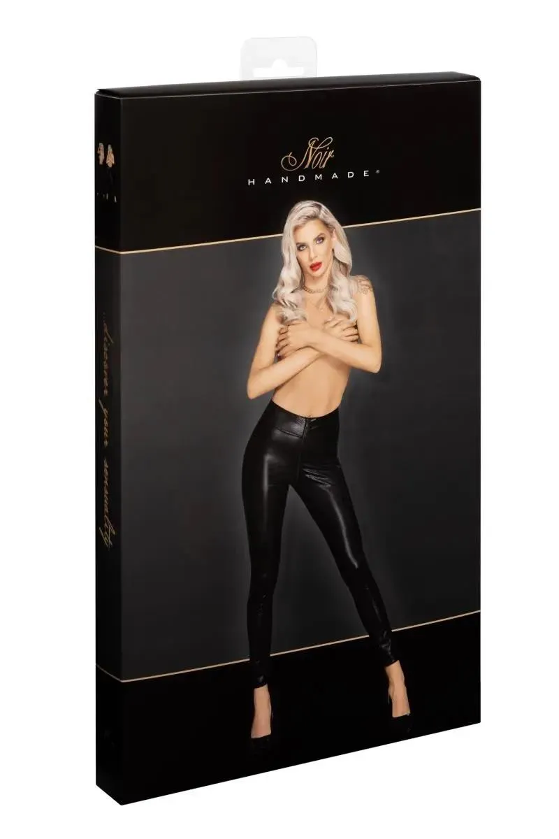 Snake Wetlook Leggings mit Reißverschluss F274 - 3XL