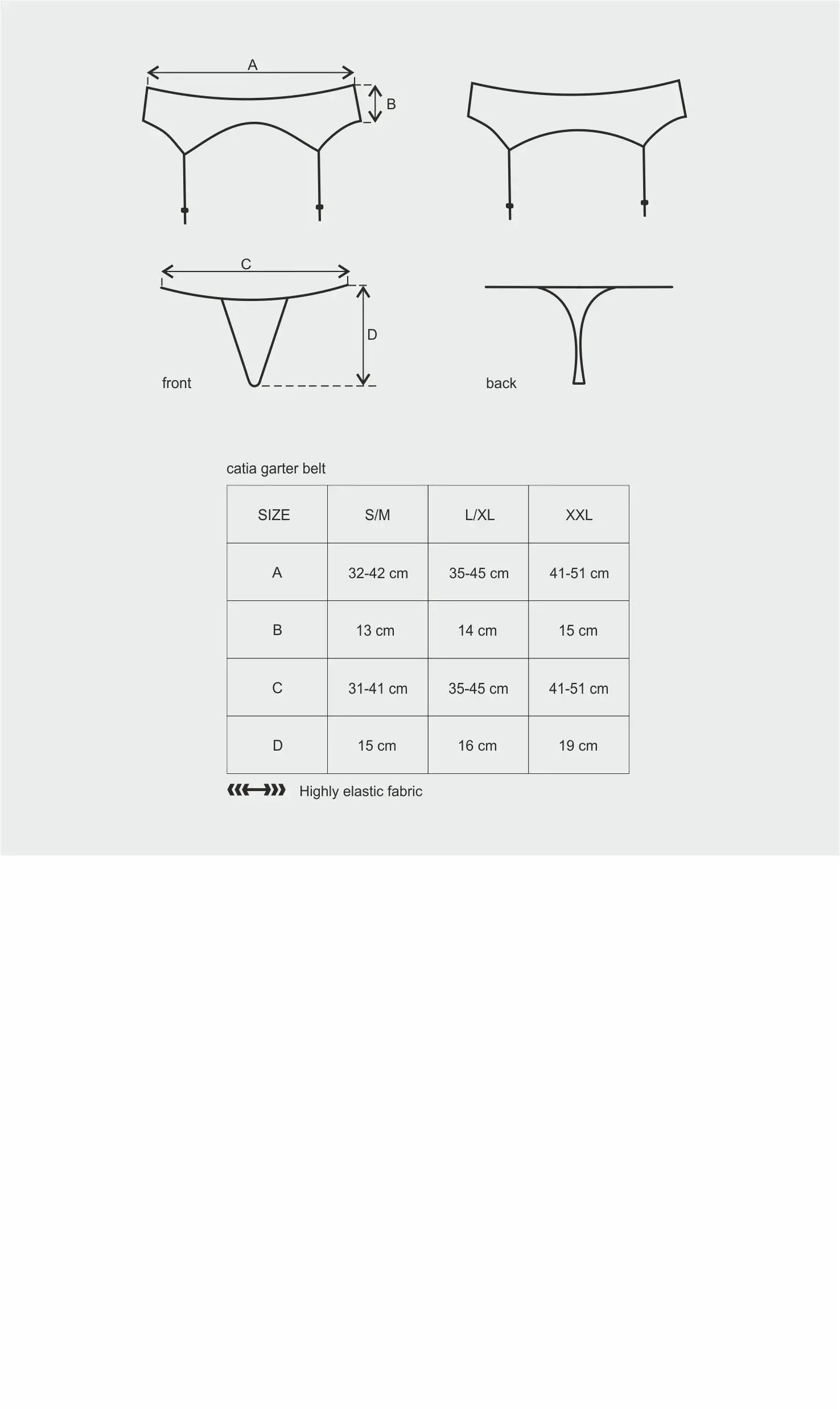 Catia Garter Belt Größe: L/XL