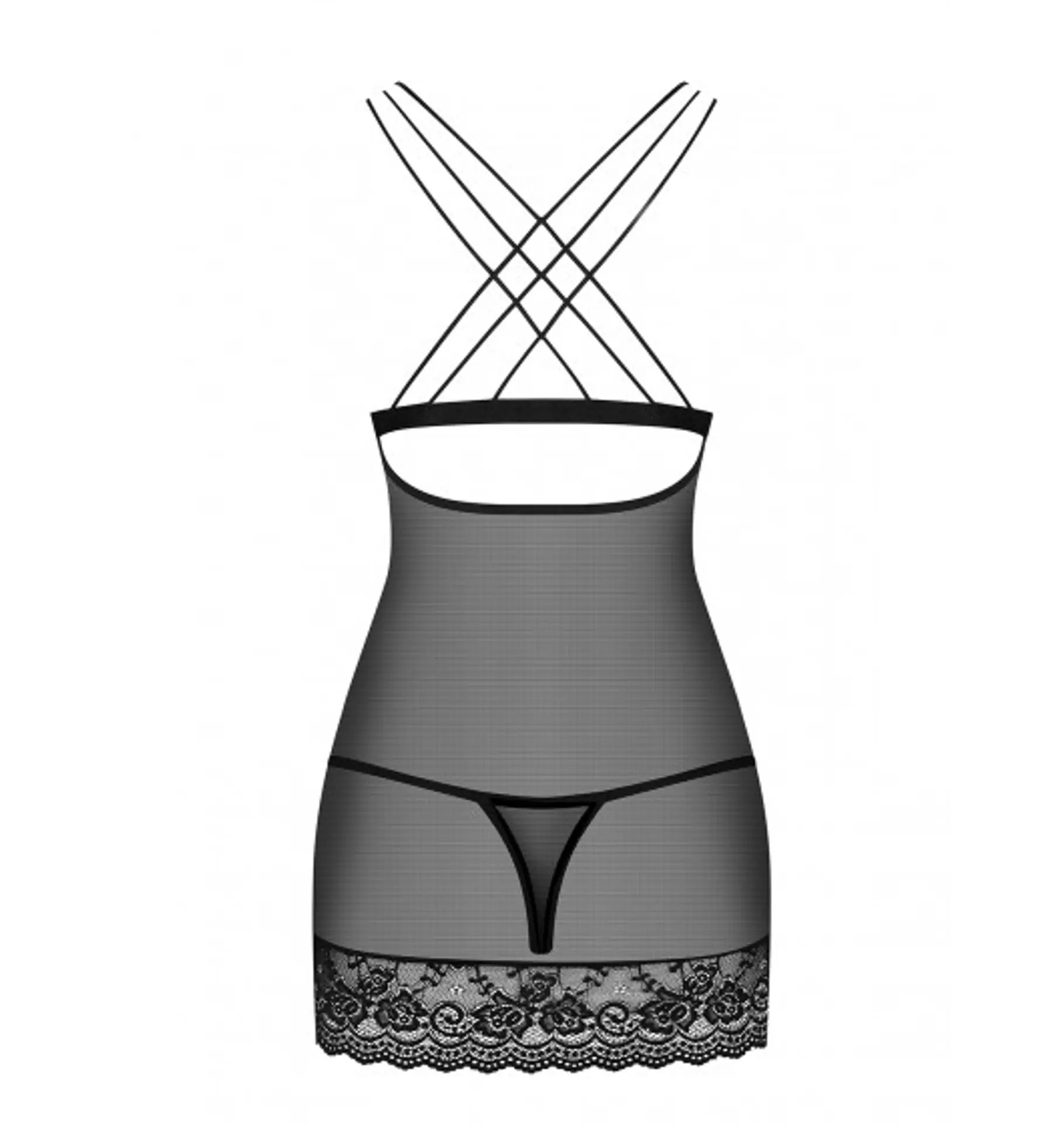 854-CHE-1 Chemise schwarz Größe: S/M