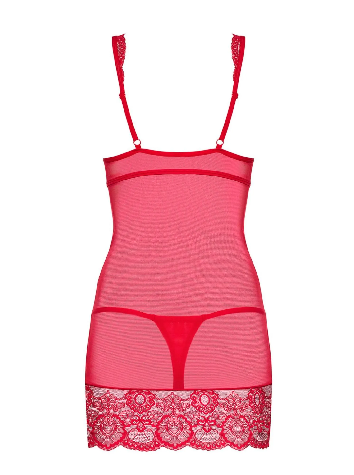 853-CHE-3 Chemise rot Größe: S/M