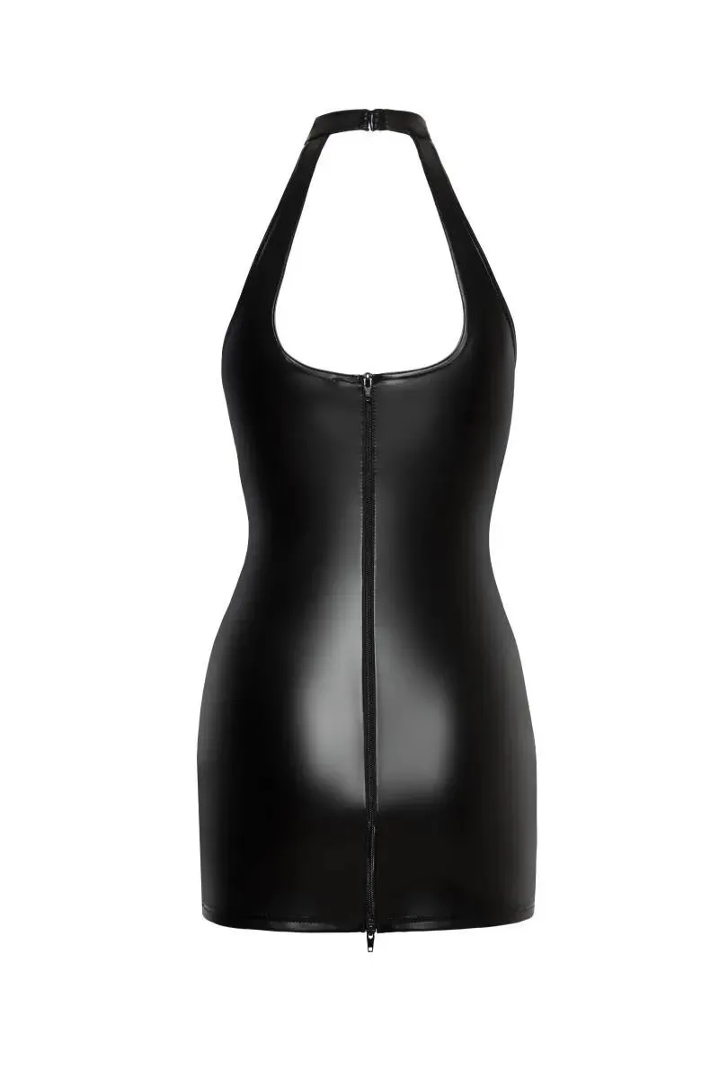 F291 Powerwetlook Kleid - 3XL
