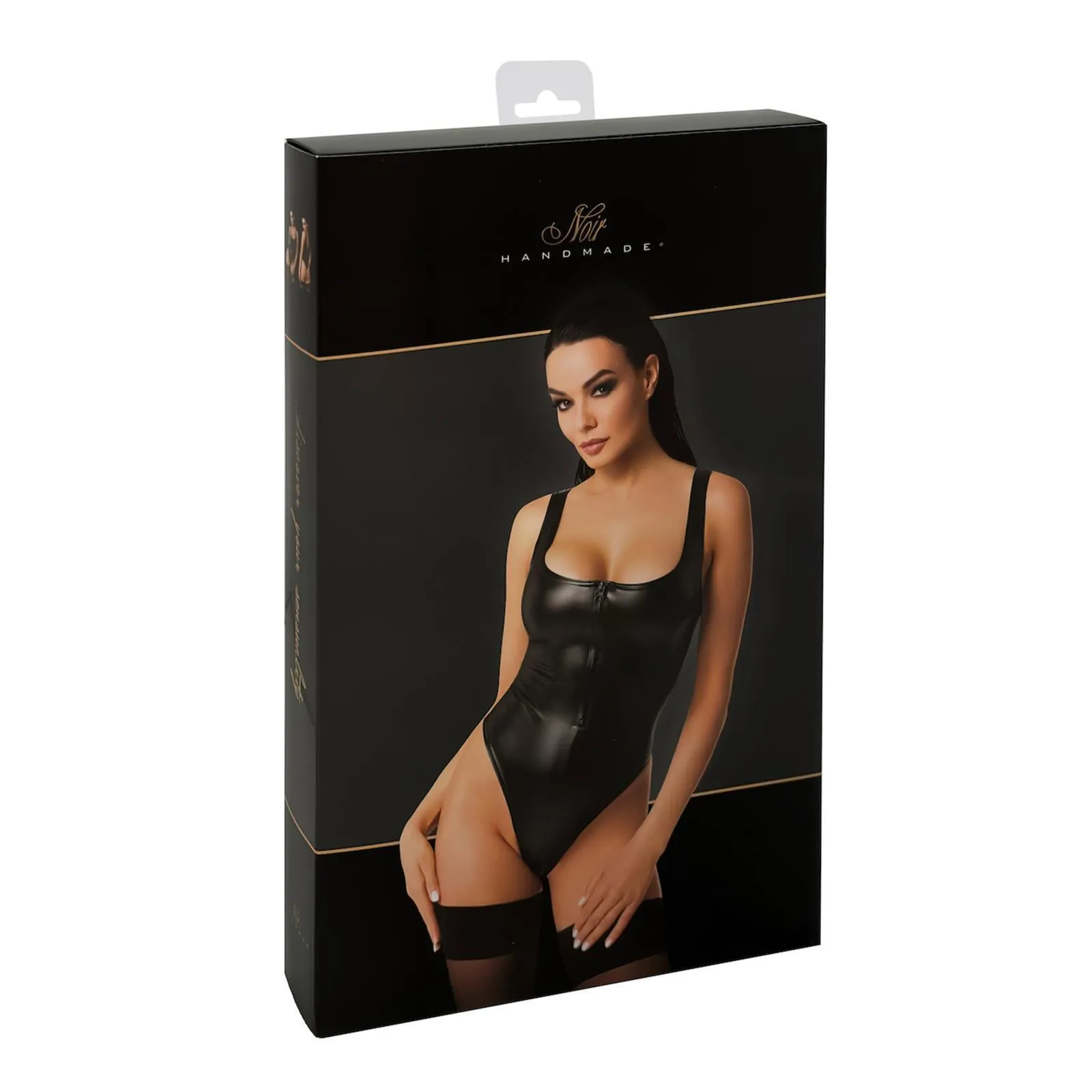 F333 Wetlook Body mit Frontreißverschluss - 3XL