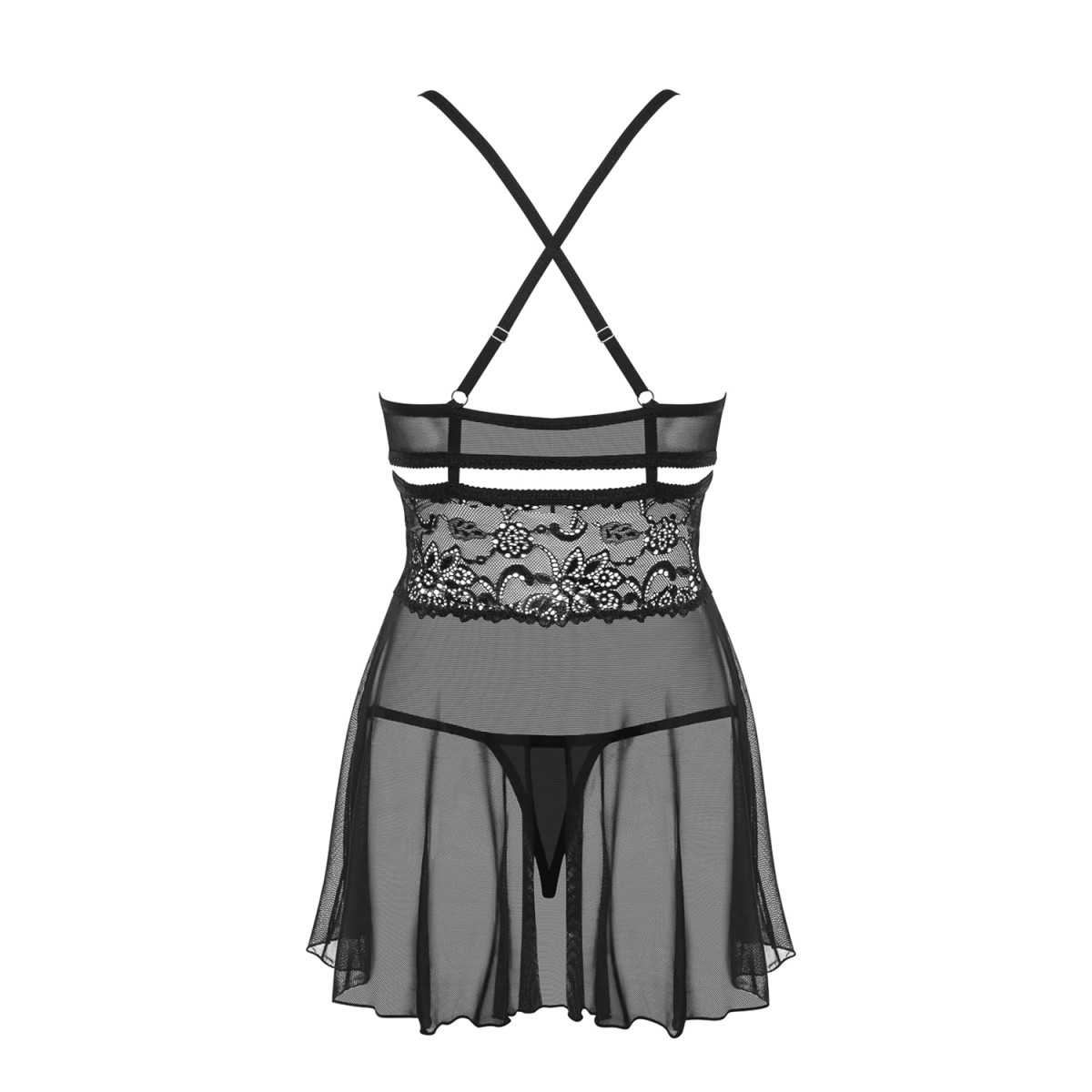 838-BAB-1 Babydoll schwarz Größe: L/XL