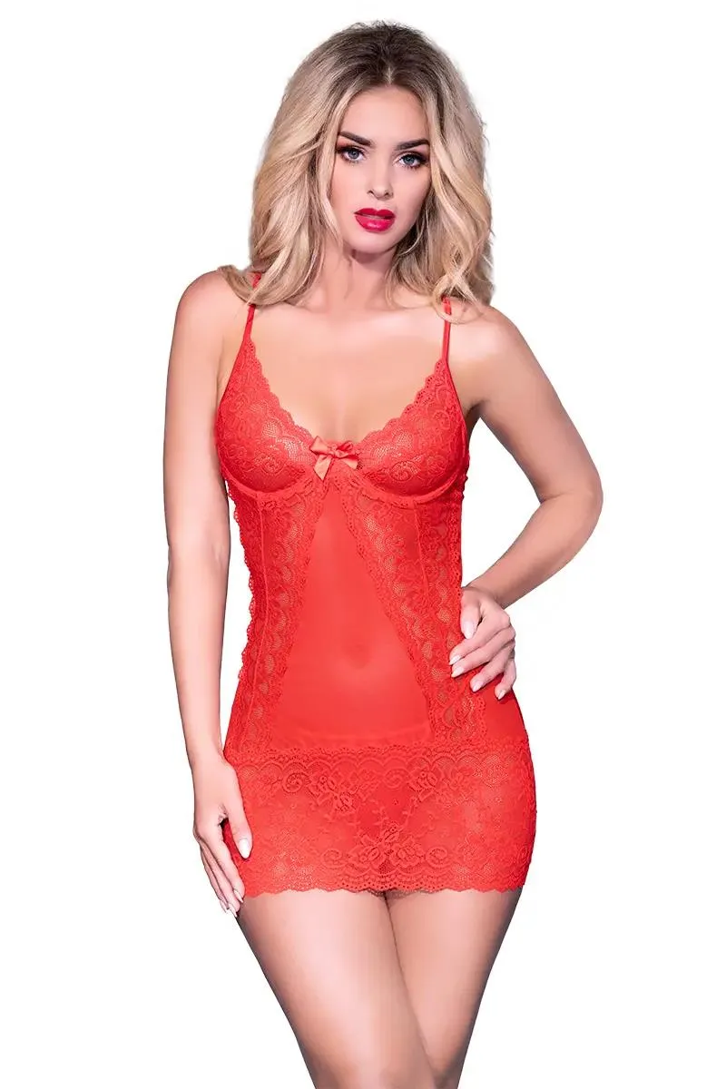 Babydoll CR3020 rot Größe: S/M
