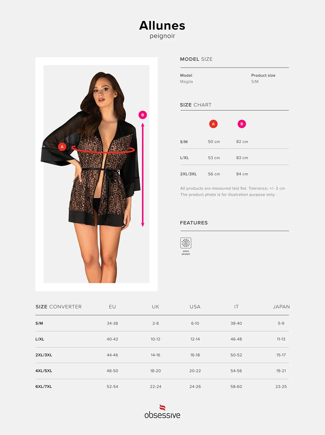 Allunes Peignoir Größe: L/XL