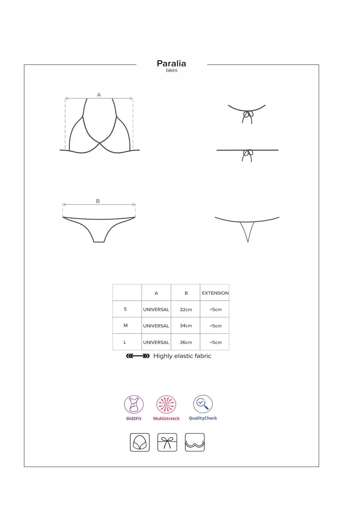 Bikini Paralia coral Größe: M