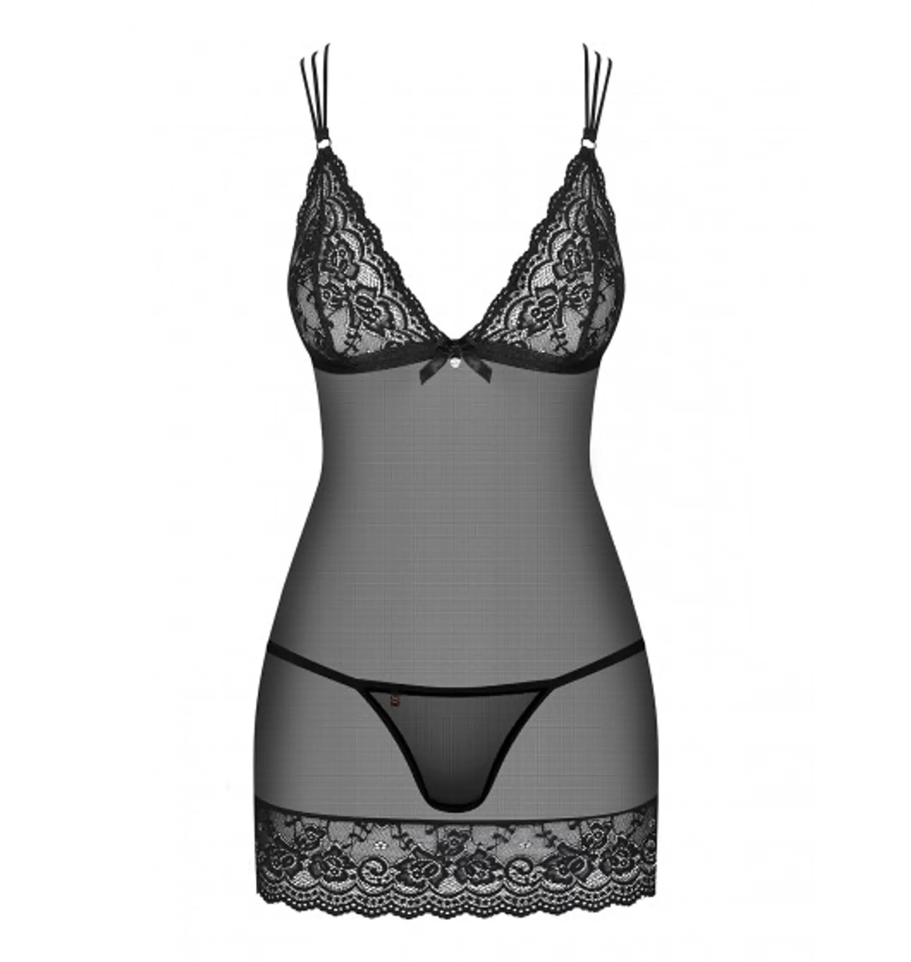 854-CHE-1 Chemise schwarz Größe: S/M
