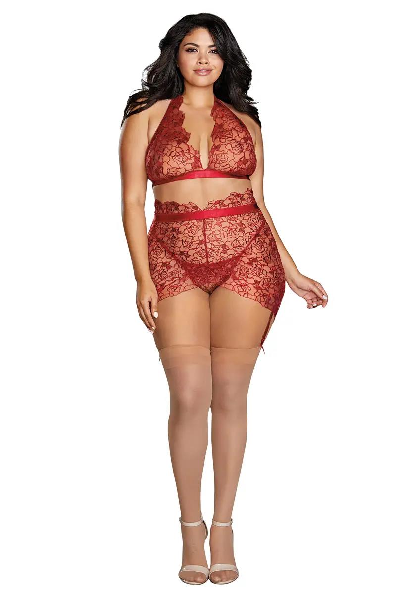 Bralette-Set DR12170X garnet Größe: 3X