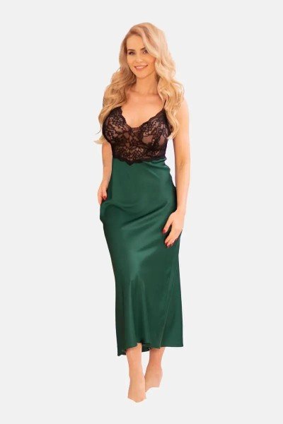 grün/schwarzes langes Kleid KA922513 von Kalimo