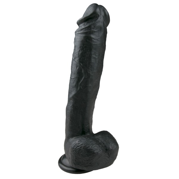 Realistischer schwarzer Dildo - 26,5 cm